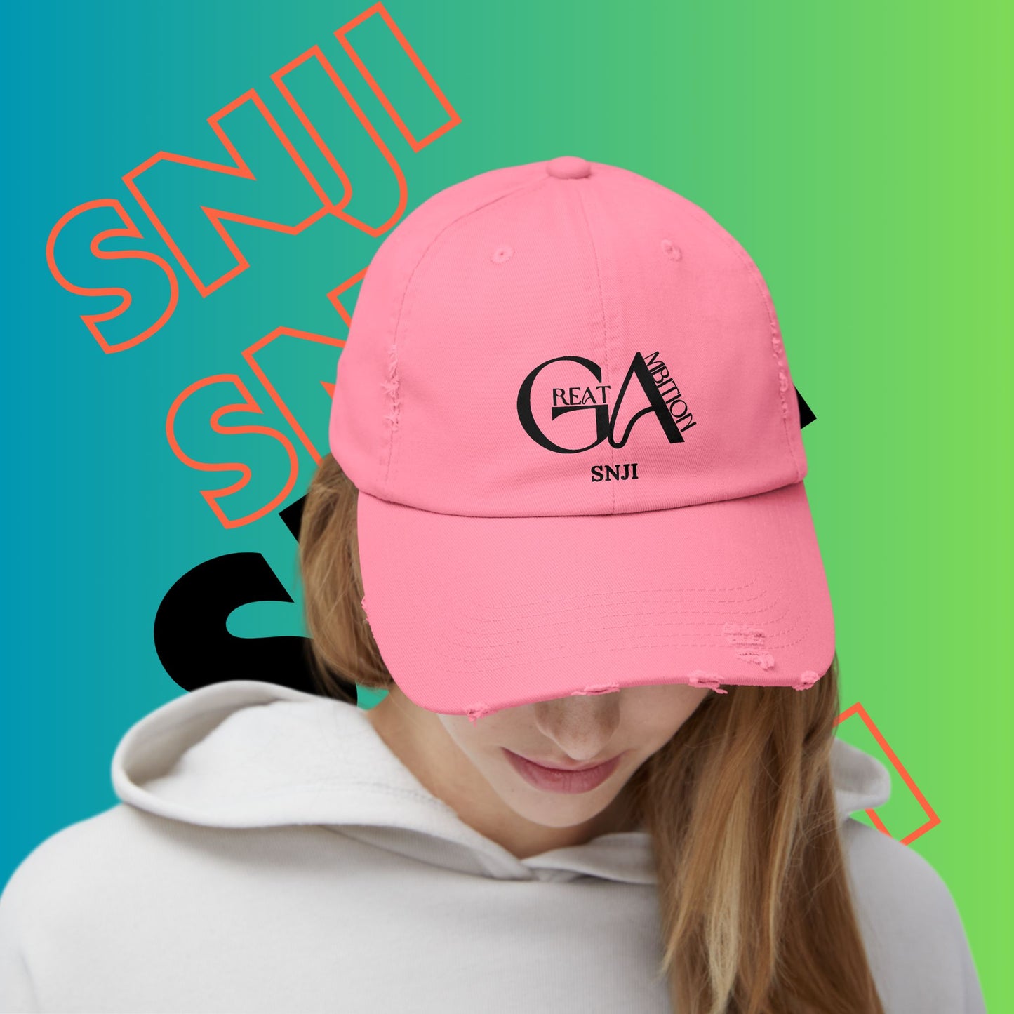 GA Logo Unisex Distressed Cap