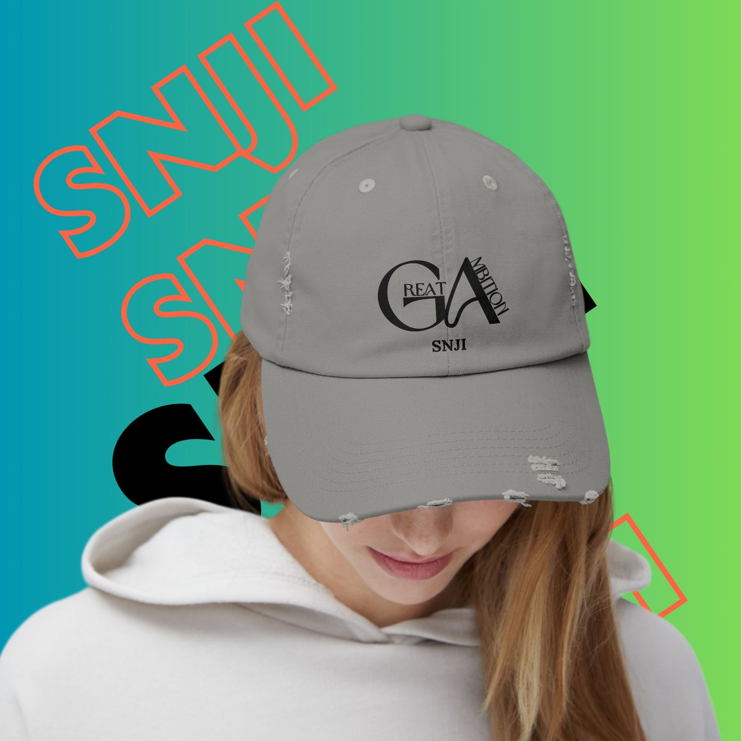 GA Logo Unisex Distressed Cap