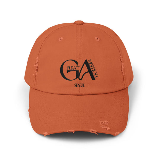 GA Logo Unisex Distressed Cap